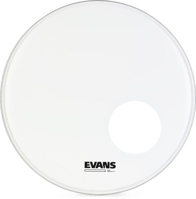 Evans EQ3 Smooth White Resonant Resonant Bass Drumhead - 18 inches
