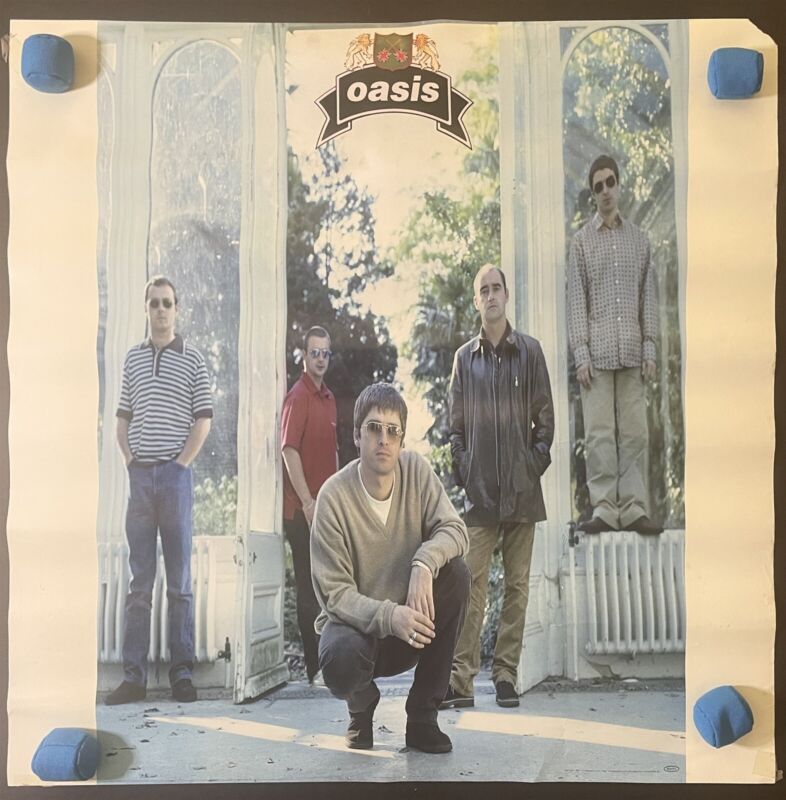 Oasis Master Plan USA orig 2sided 1998 in store promo poster Liam Noel Gallagher