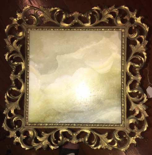 Beautiful Antique Bradley Hubbard Brass Marble Plant Fern Stand Table