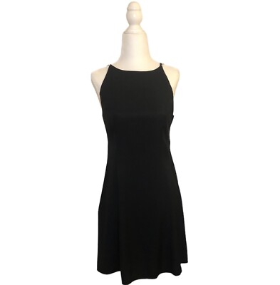 Boulevard De Paris Women Size 8 LBD High Neck Halter Mesh Back Cocktail USA
