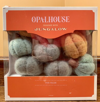 Set Of 9 Target Opalhouse JUNGALOW Wool Thanksgiving/ Fall Pumpkin VASE FILLERS
