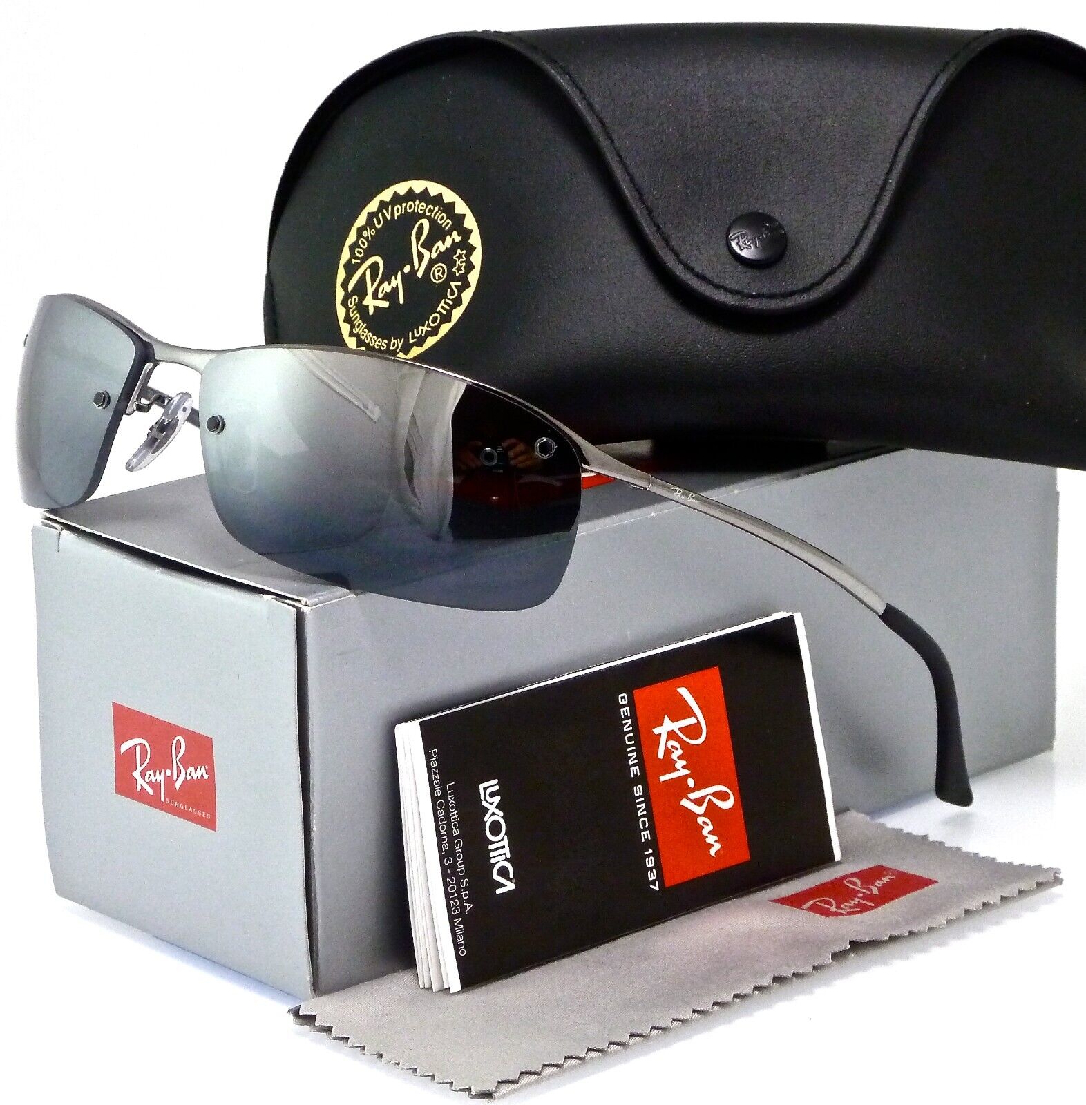 Ray-Ban RB3183 Gunmetal l Polarized Silver Gradient Mirror Ray-Ban RB3183 Gunmetal l Polarized Silver Gradient Mirror