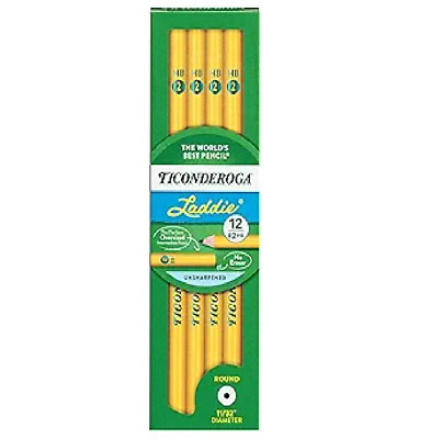Dixon Ticonderoga Laddie Elementary Pencils Without Eraser Pack Of 12 Pencils