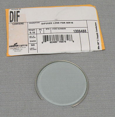 Lumiere Cooper Lighting DIF Filter Spread Lense for MR-16 Track Light Spotlight