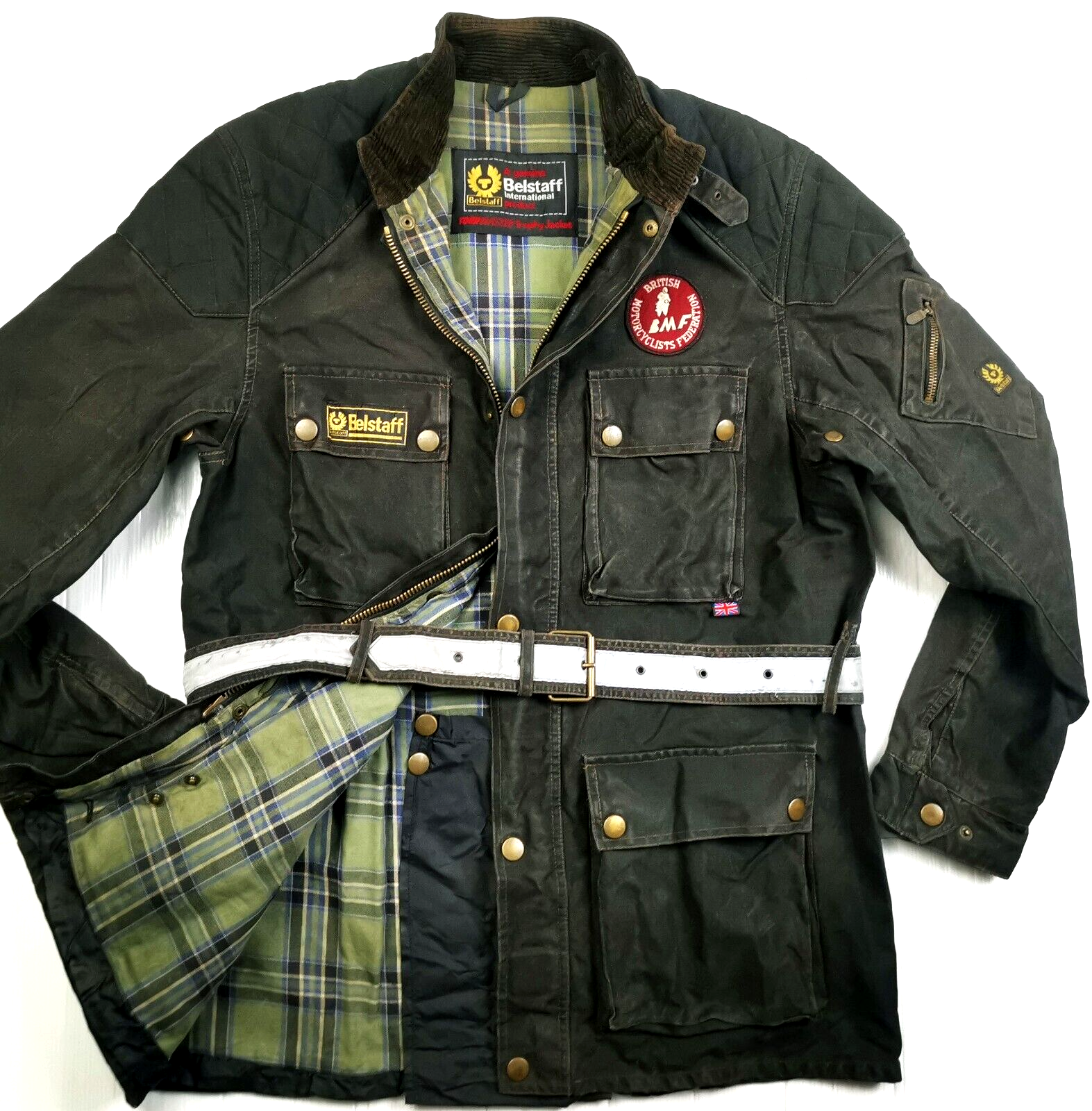 1970’s Belstaff Oiled Jacket HOT VTG 1975 Men's BELSTAFF TOURMASTER TROPHY BIKER PARKA