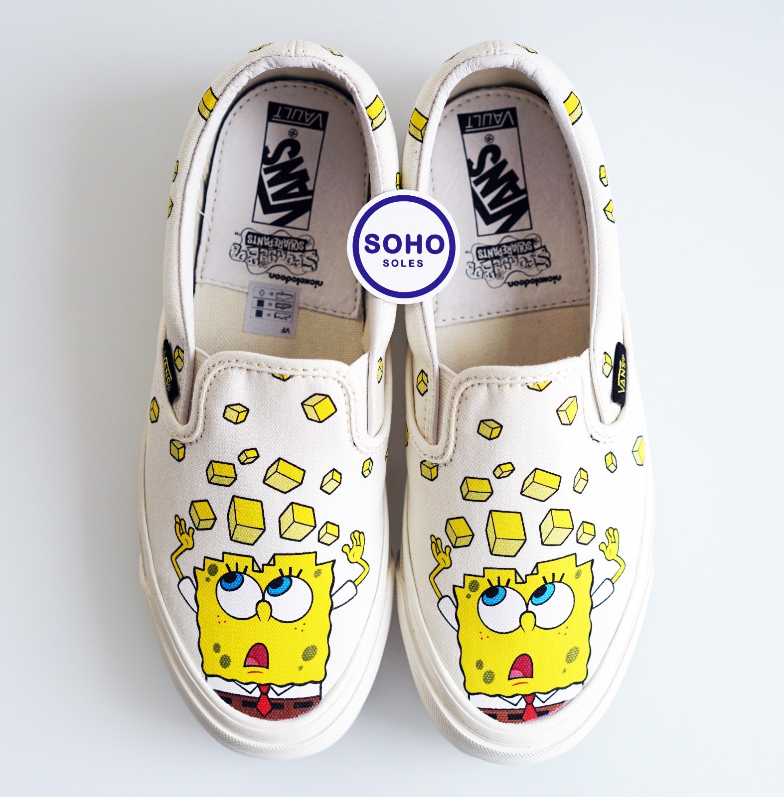 spongebob vans slip ons
