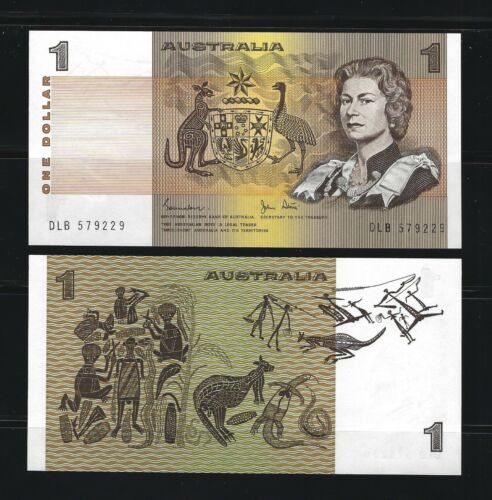 AUSTRALIA 1 Dollar 1982, P-42d Johnston / Stone, Original UNC, QEII Banknote