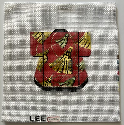 Mini Japanese Kimono handpainted Oriental Needlepoint Canvas by LEE