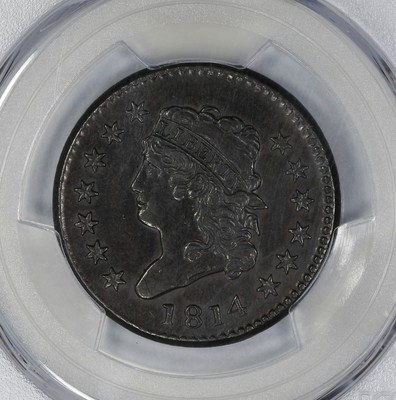 1814 CLASSIC HEAD CENT 1C PCGS CERTIFIED XF 45 EXTRA FINE PLAIN 4 (928)