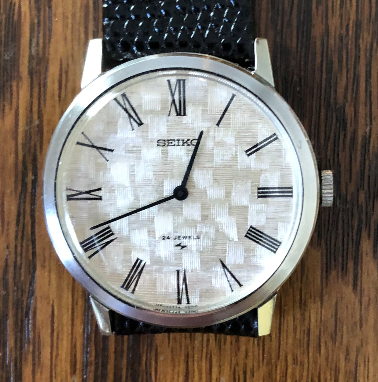 Vintage 1970 Japan Seiko Chariot Mens 24 Jewel High Beat