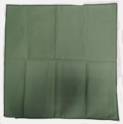 Beautiful Vintage Lot of 2 Green Decorative Table Cloth Napkins Basket Used