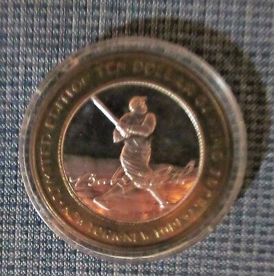 Babe Ruth/New York .999 Fine Silver $10 Casino Gaming Token - Limited Edition