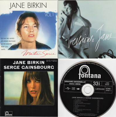 VERSIONS JANE BIRKIN MASTER SERIE VOL 1 + JE T'AIME MOI NON PLUS CD LOT OF 3