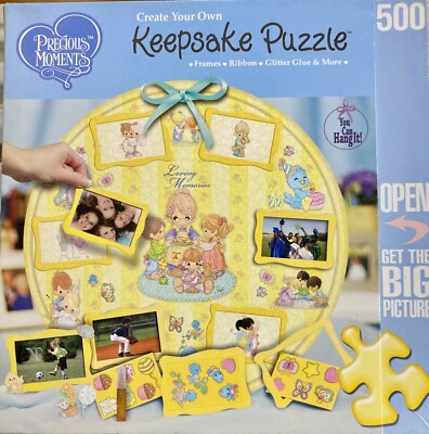 Precious Moments Keepsake Puzzle 500 pc. 19'' Round Add you're pictures hangable