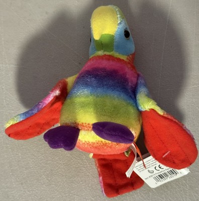 Wild Republic Pocketkins Rainbow Macaw Tropical Bird 6'' Plush Stuffed Animal NEW
