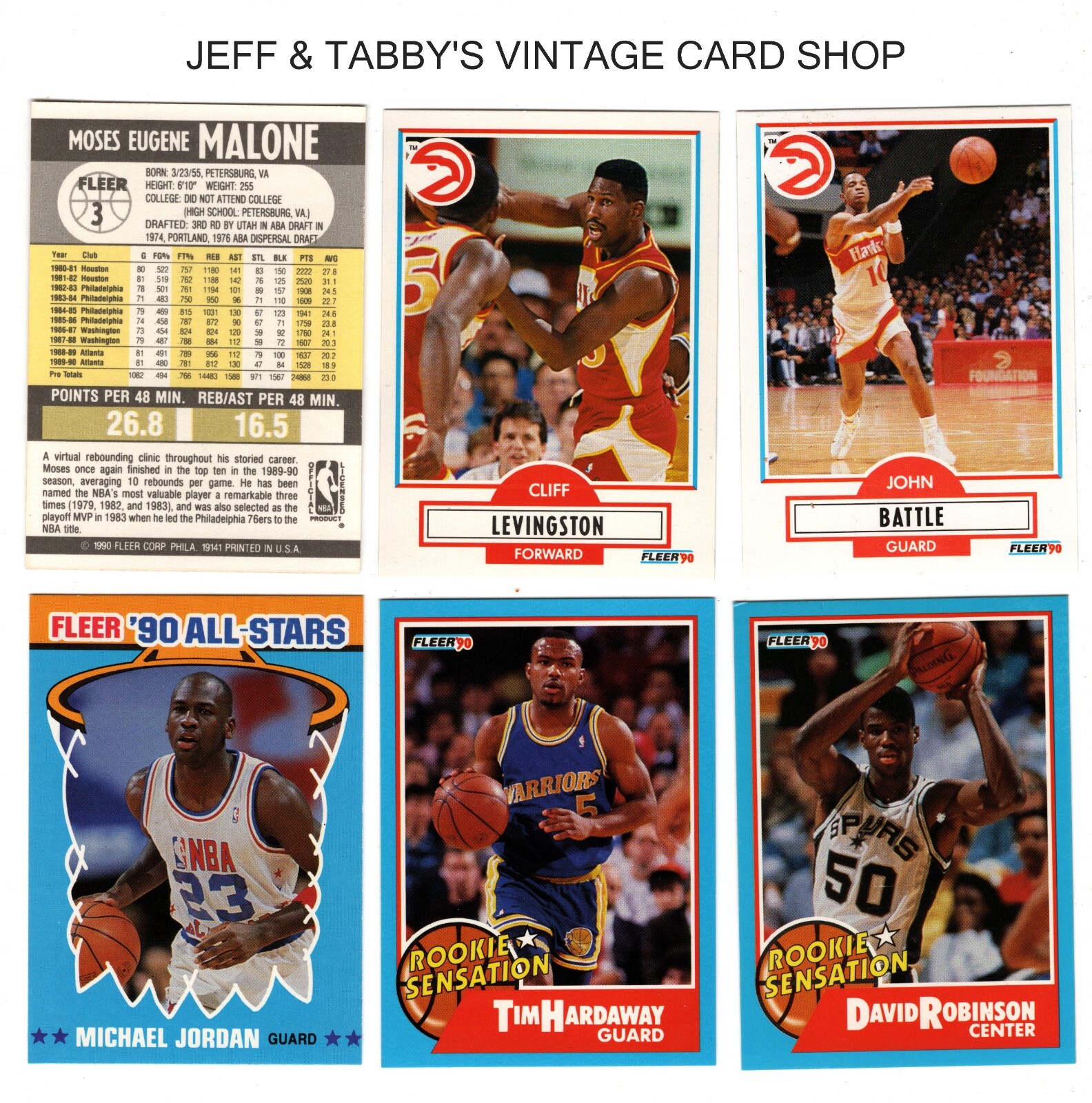1990-91 FLEER BASKETBALL CARDS&STICKERS SEE DROP DOWN MENU 4 CARD