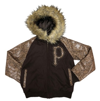 

Женская шерстяная куртка Pelle Pelle Espresso со змеиным принтом