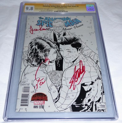 Amazing Spider-Man Renew Your Vows CGC SS 3x Signature Autograph JOANIE STAN LEE