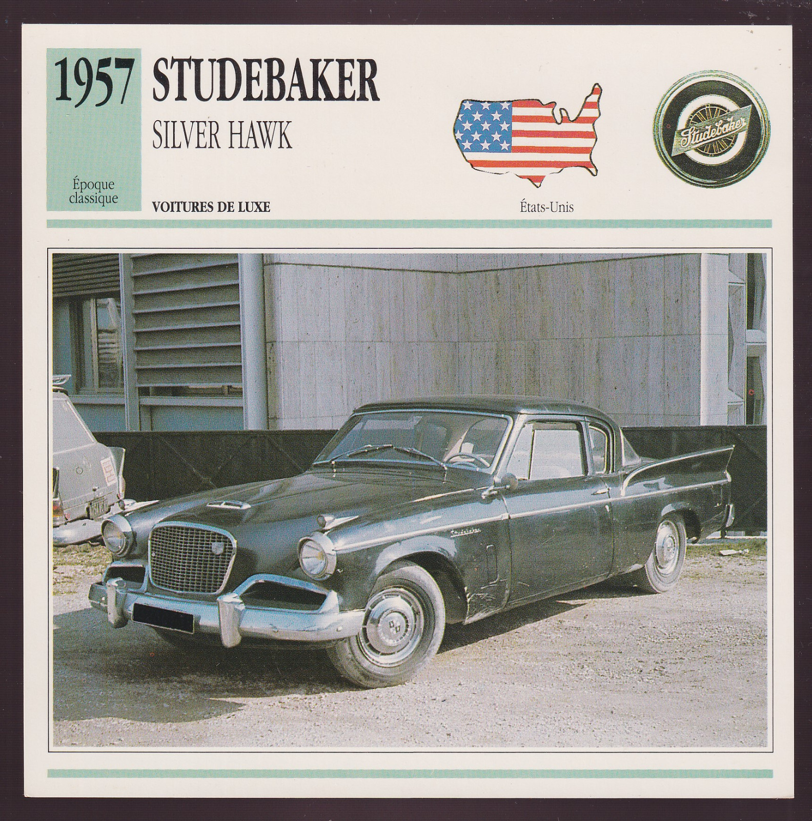 1957 Studebaker Silver Hawk American Car Photo Spec Sheet