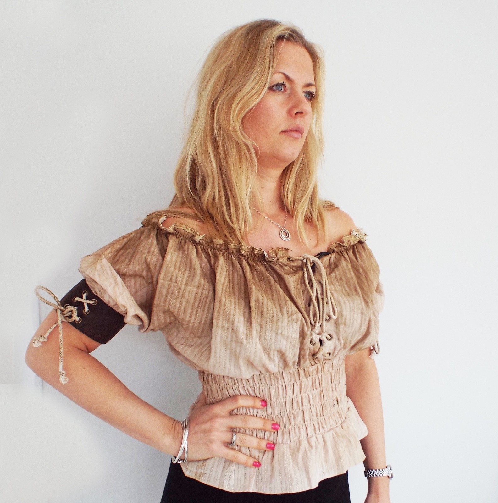 faux leather off the shoulder top