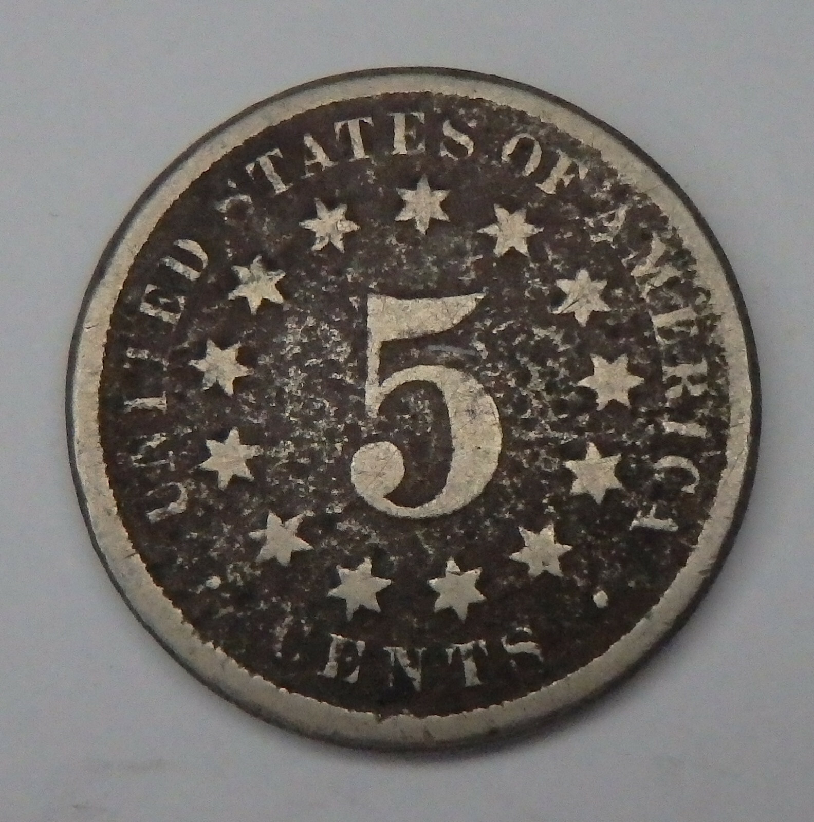 1870 Shield Nickel - Free Shipping!!