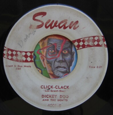 HEAR Dickey Doo & Don'ts 45 Click Clack / Did You Cry SWAN rockabilly teen
