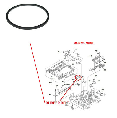 Mini Disc MD Loading Drive Rubber Belt For Sony COMPACT Hi-Fi STEREO CD Player