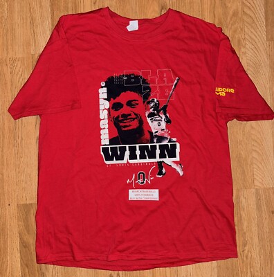 ST. LOUIS CARDINALS MASYN WINN T-SHIRT OF THE MONTH 9-19-24 SGA ADULT SIZE XL