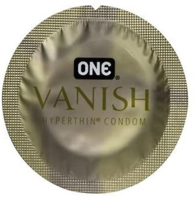 100 pieces pack. One Vanish Hyperthin latex lubricated condoms ON SALE TODAY