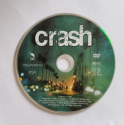 Crash (DVD, 2004, Widescreen) DISC ONLY/Ships FREE/NO Tracking