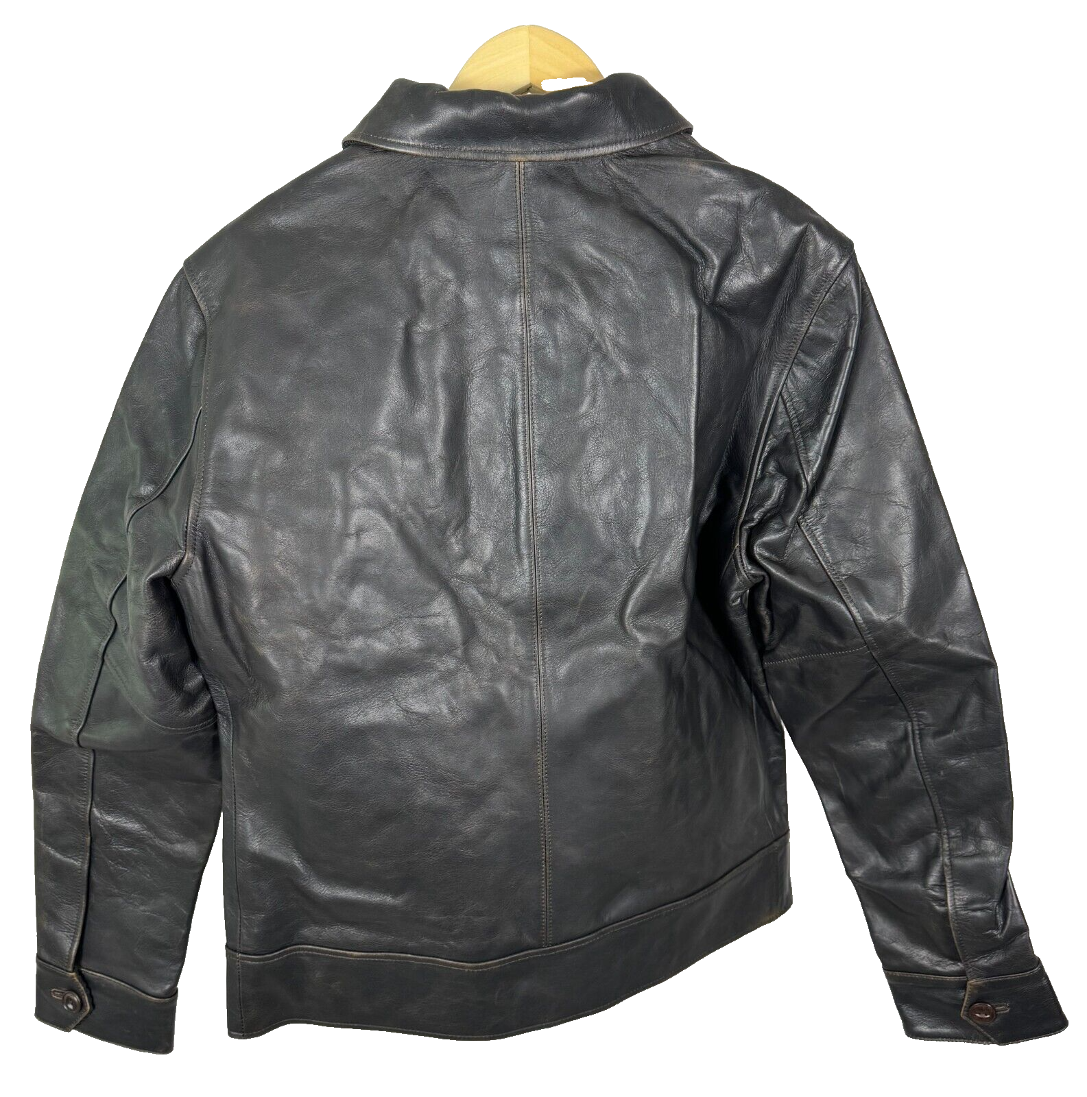 Pre-owned Taylor Stitch The Cuyama Jacket In Cola Leather, M-40, Msrp $998