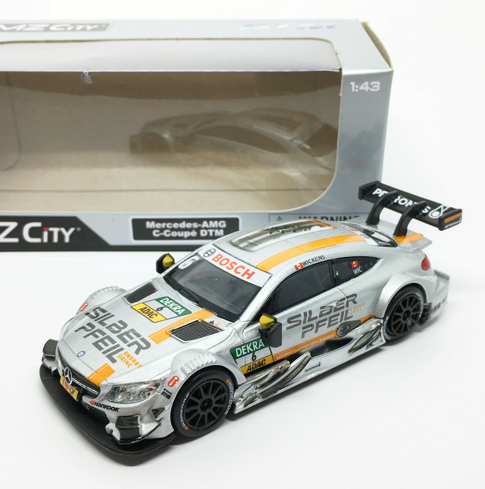 RMZ City Mercedes Benz AMG C Coupe DTM Silver no.6 Silber RMZ City Mercedes Benz AMG C Coupe DTM Silver no.6 Silber