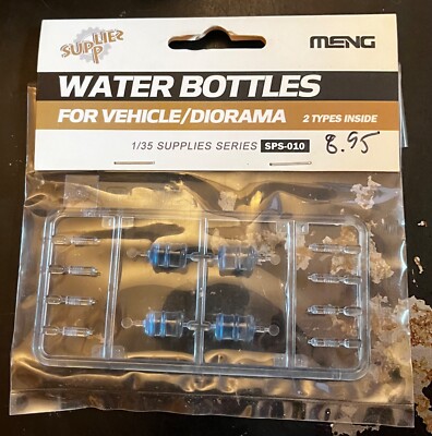 WATER Drink Bottles BLUE TINT (2 Types) MENG 1/35 SPS-010 Supplies Series SEALED