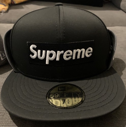 Supreme Windstopper Earflap Box Logo New Era Hat Cap Size 7 Supreme Windstopper Earflap Box Logo New Era Hat Cap Size 7