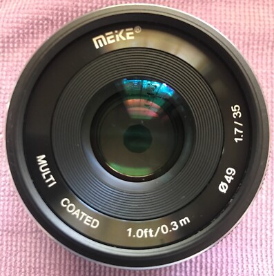 Meike 35mm f/1.7 Manual Lens for Sony E Excellent Condition No Caps Aps-c