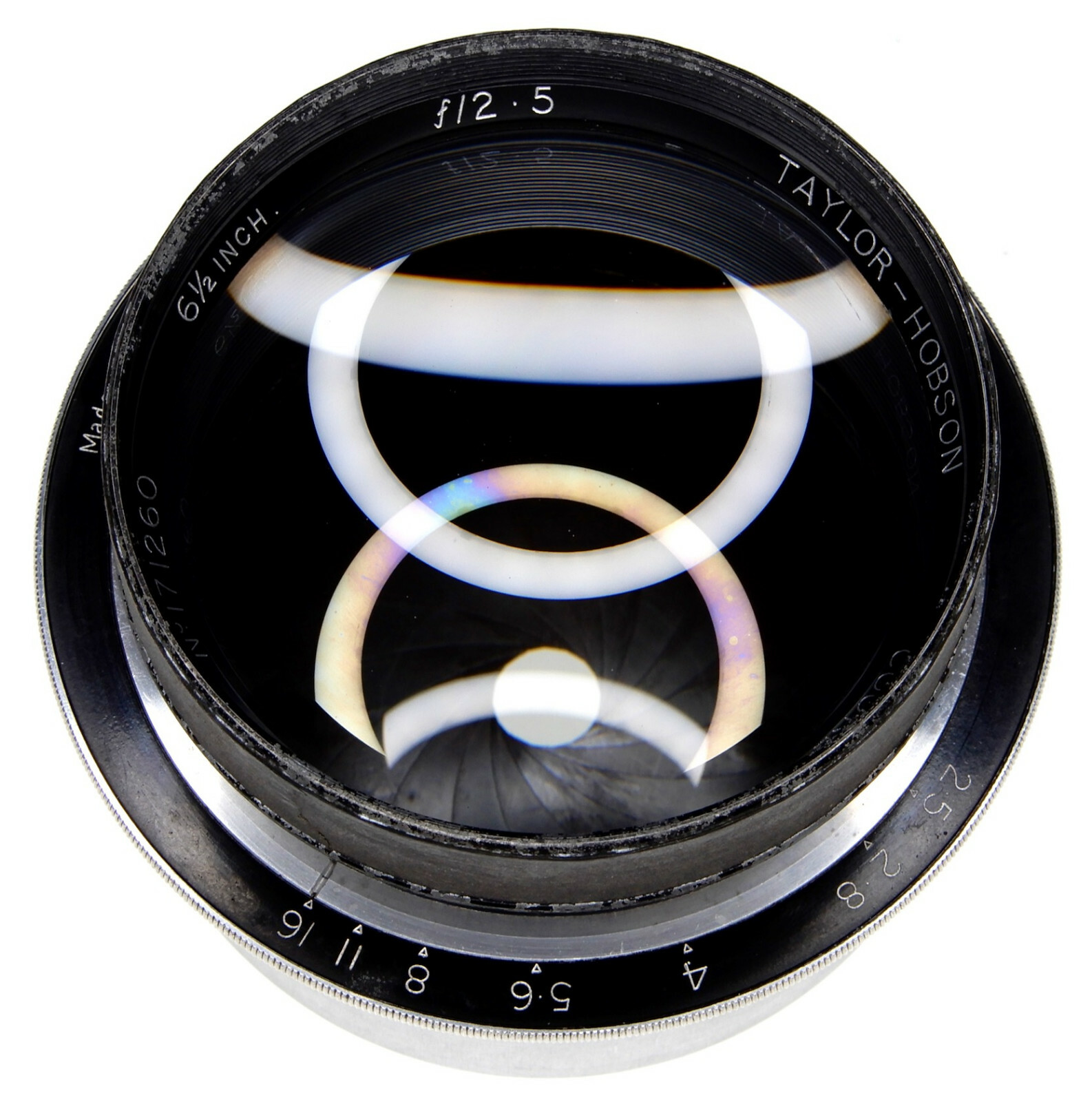 Taylor Hobson Cooke 6.5in f2.5 Anastigmat Barrel Lens with Taylor Hobson Cooke 6.5in f2.5 Anastigmat Barrel Lens with