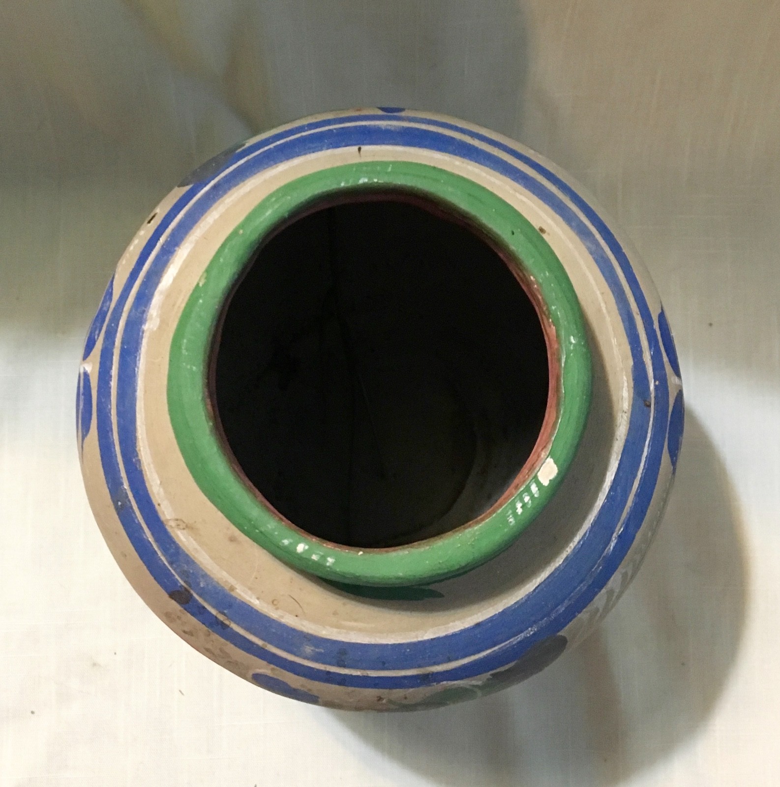 Hand Coiled Vintage Tlaquepaque/Tonala Opaque Painted Vase/Pot