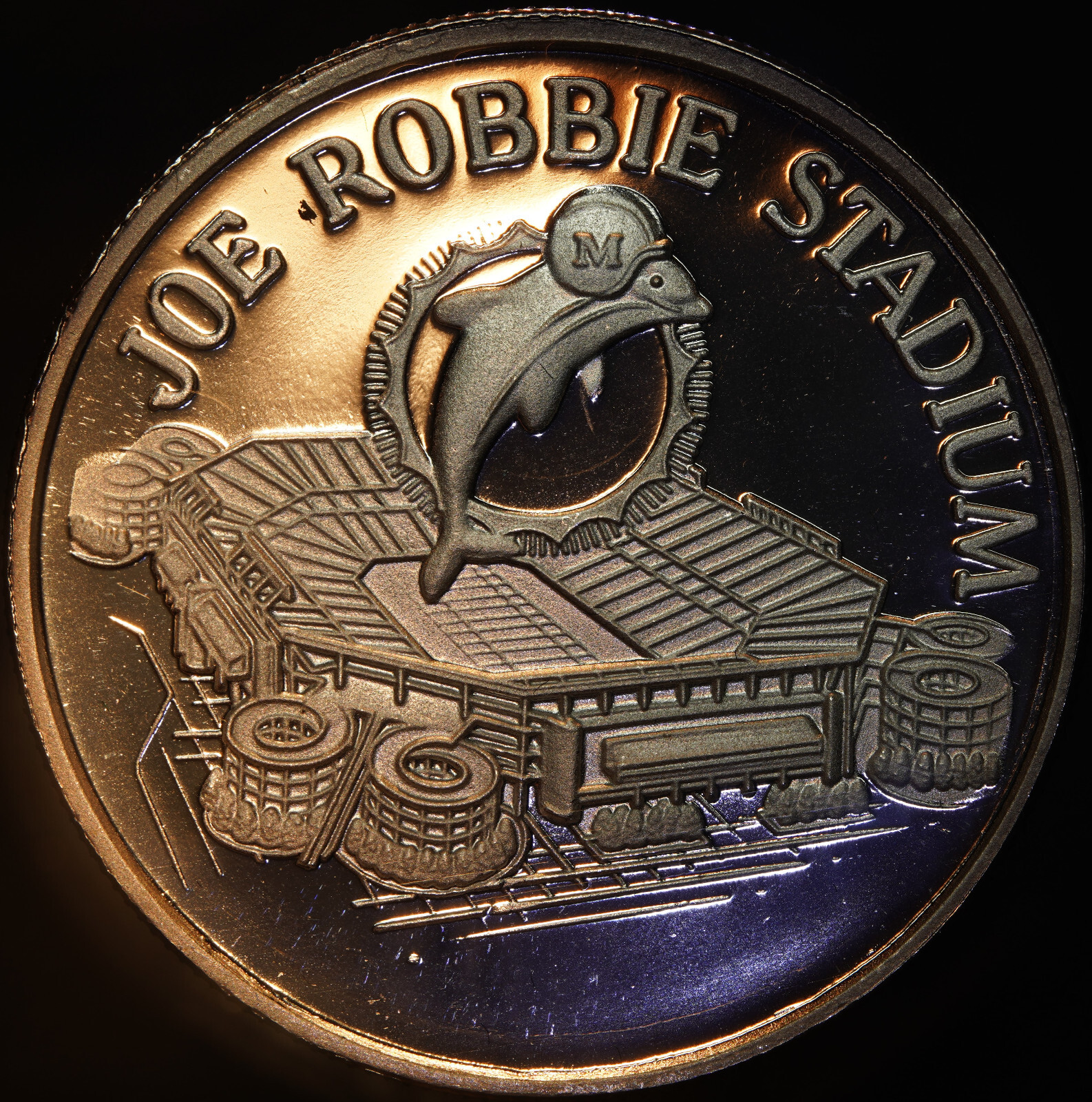 1994 Joe Robbie Stadium Super Bowl Miami Dolphins XXIX 1oz Silver