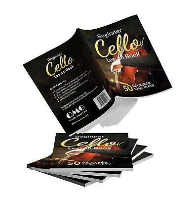 Beginner Cello Lesson Book, 50 Amazing & Popular Songs, Color Coded Notes