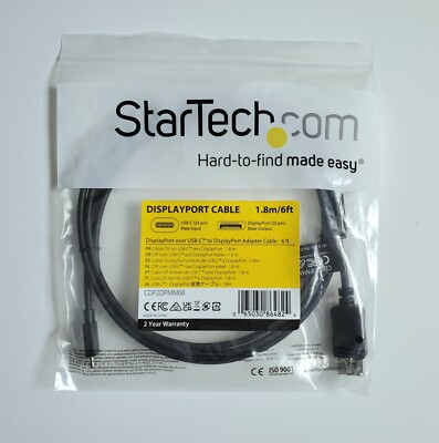 Startech.com USB-C to DisplayPort Adapter Cable CDP2DPMM6B 1.8m / 6ft