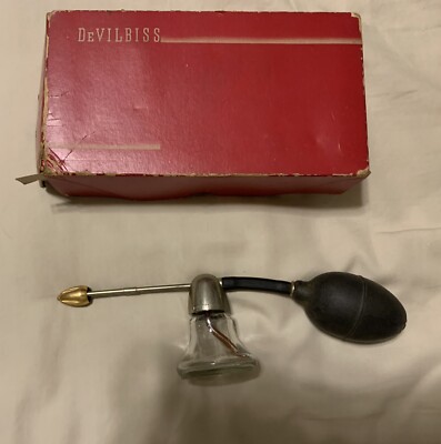 Vintage DeVilbiss No. 15 Glass Nose & Throat Sprayer Atomizer