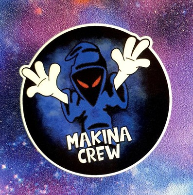 Makina Krew Vinyl Sticker 80mm Weatherproof Wall Window Car Skateboard Laptop PC