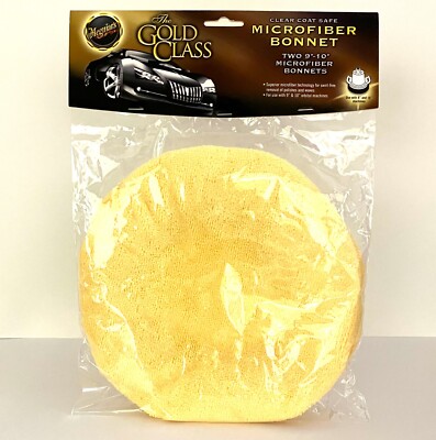 Meguiar's Gold Class Microfiber Buff Bonnet Two-Pack Fits 9''-10'' Orbital Machine