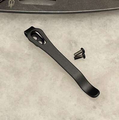 Matte Black Titanium Deep Carry Pocket Clip For Gerber Sumo Knife Folder
