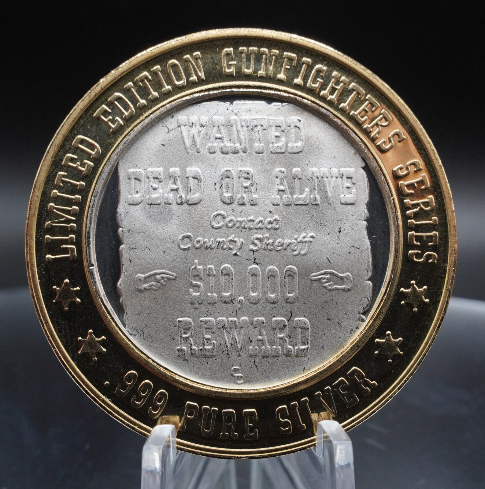 WANTED DEAD or ALIVE Sundance Kid Gunfighter 999 FINE Silver