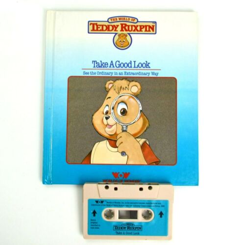 Vintage Teddy Ruxpin Book and Cassette Tape "Take A Good Look" WOW 1985