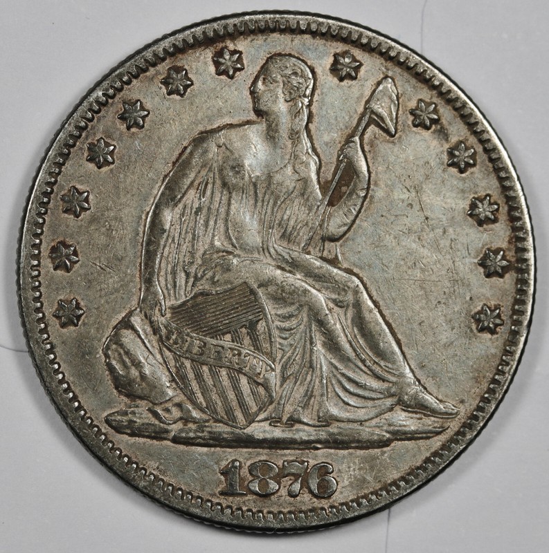 1876 Seated Liberty Half.  Natural Uncleaned.  "Perfect" 