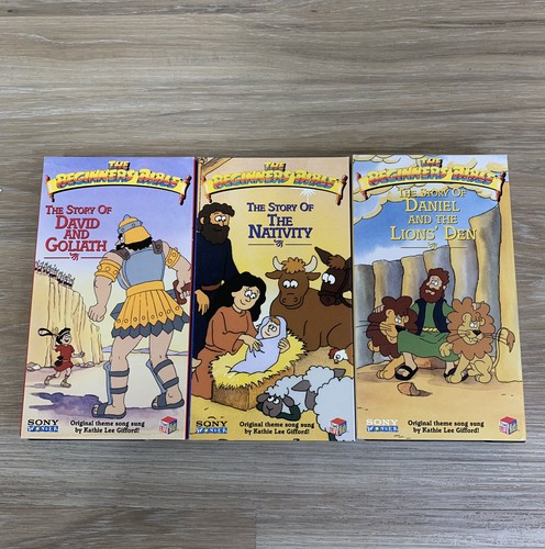 The Beginners Bible VHS LOt of 3 - Nativity - David