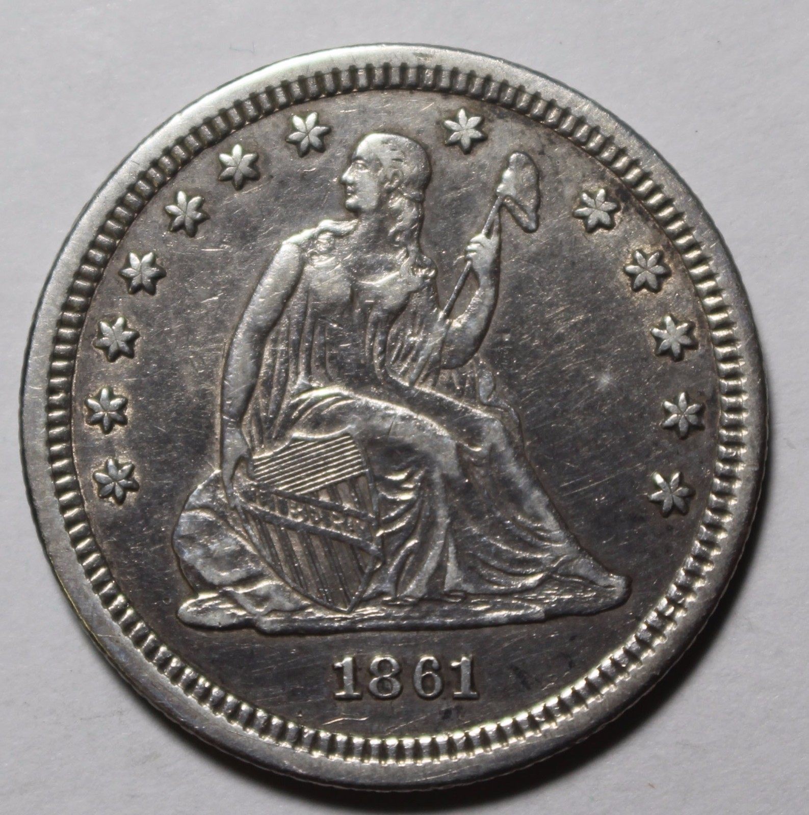 1861 Seated Silver Quarter ZX6 | eBay
