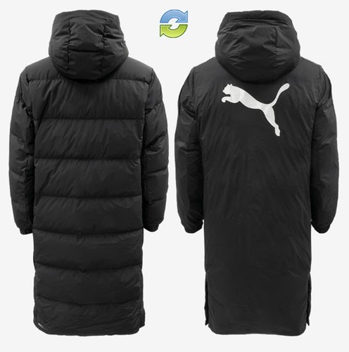 Pre-owned Puma Men Ts Ultra Reversible Jacket Run Black Casual Top Padded Jackets 94128801